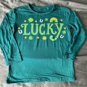 Little Sleepies Teal 'Lucky' Long Sleeve Tee